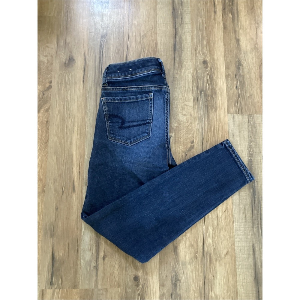 American Eagle Women's‎ Jeans Size 0 Short Jeans Dark Wash Denim Super Skinny